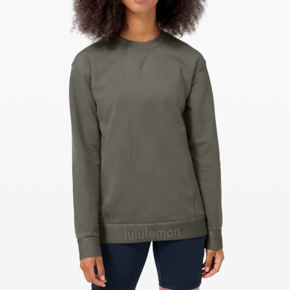 lululemon athletica All Yours Crew Sweater - Grey Sage size 0